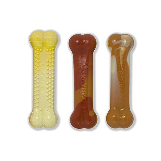 Nylabone Juguete masticable para higiene Dental en Forma de Hueso para Perros con mordida agresiva, Triple Pack, frenesí de Sabor, para Perros Adultos de hasta 11 Kilos 135 g