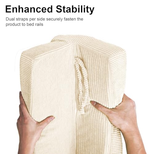 Image of AEOCOO Bed Bumpers for Toddlers, Size 2.3 Ft, Toddler Bed Rail Bumper Protector for Loft Beds & Bunk Beds, Bed Rail Height Extender Bed Guardrail, Anti-Bump | Fall Prevention, Beige