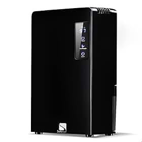 Desumidificador Purificador Ar Preto Grande Antimofo Bivolt Elétrico Portátil 2200ml Silencioso Temporizador Led SOFTINOX — Reservatório Removível, Desligamento Automático