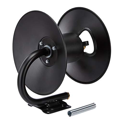 Amazon Basics Retractable Air Hose Reel - Fits 3/8-Inch 50-Feet Air Compressor Hoses, Portable, Works Well, 300PSI, Black, Hoses Excluded, Not for Water/Pressure Washers view 3