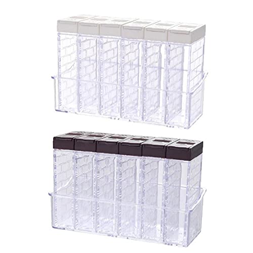 Spice Shaker Box, 6 Pack Salt & Pepper Spice Shaker Box, Camping Kruiden Doos voor Opslag Keuken Creating White Home… - Image 8