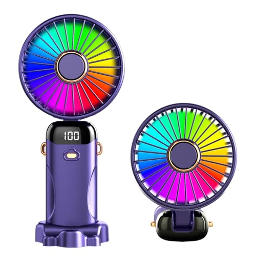 Aosun Ventilatore Portatile, Ventilatore Mini Pieghevole con Ricarica USB, 6 Velocità Regolabili,...