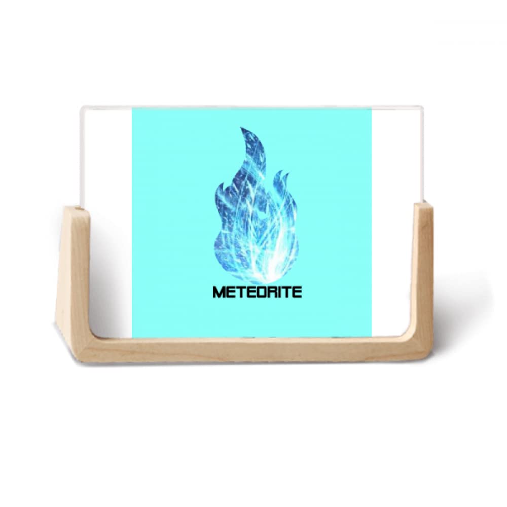 N/A Cosc Space Blue Flame Meteor Photo Wooden Photo Frame Tabletop Display