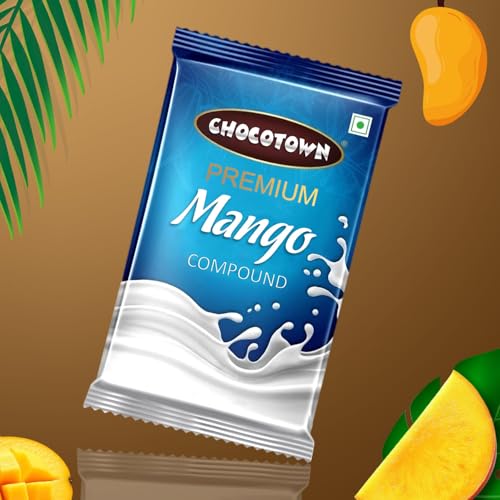 Image of Choco Nutri Town Premium Mango Compound Slab | Chocolate Bar For Making Cakes & Cookies - 500G