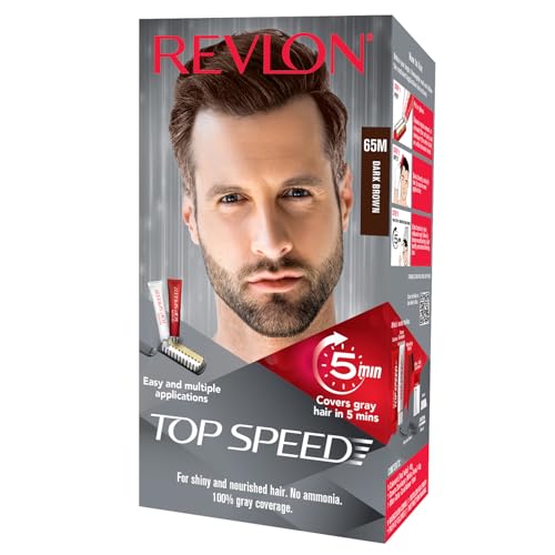 Revlon Top Speed Hair Color – Men -Dark Brown 65M