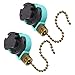 Fan Pull Chain Switch 3 Speed 4 Wire Speed Control Switch for Ceiling Lamp Bronze 2PCS