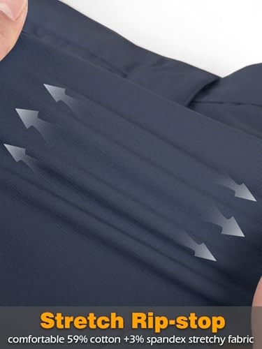 CARWORNIC Men's Stretch Ripstop Tactical Pants Lightweight Water-Resistant Flex Hiking Cargo Work Pants with 11 Pockets4