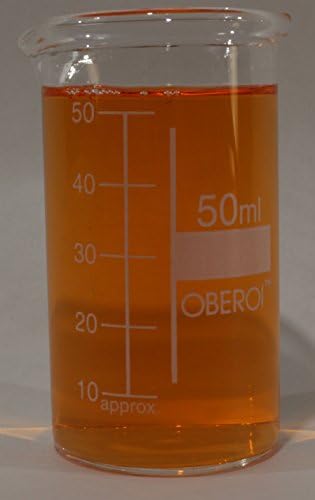 50 ml Glass Beaker, Tall Form, Graduated, with Spout