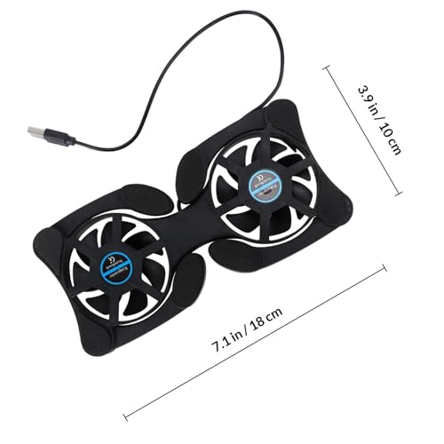 Ventilador portátil para laptop con base ajustable y doble USB miniatura 2