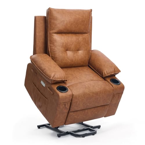 Polar Aurora Power Lift Chair for Elderly,Electric Recliner Chair with Vibrating Massage & Heating,Living Room Chair with Thickened armrest,USB Ports,2 Cup Holders