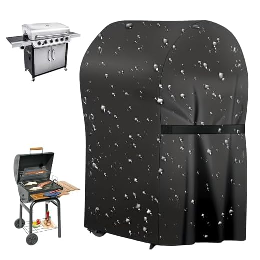 Copertura per Barbecue 77×67×110 cm – Telo Impermeabile per Barbecue a Gas e Carbonella – Tessuto Oxford 210D Resistente a Pioggia, Sole e Intemperie, con Chiusure in Velcro e Borsa per il Trasporto