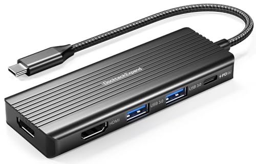 Hub USB C double HDMI 4K DockteckExpand pour ajouter deux écrans et charger votre PC