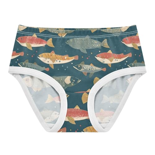 Wusikd Fish Girls' Underwear Cotton Girls Briefs Soft Toddler Underwear 2T