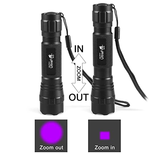 Image of ULTRAFIRE 501B UV Flashlight, Adjustable Focus 395nm Ultraviolet Blacklight Mini Flashlight for Pet Urine Detection, Resin Curing, Scorpion & Bed Bug Detection