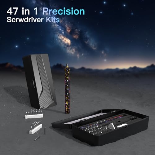Image of Mini Electric Screwdriver Set,48 in 1 Small Electric Screw Driver Kit with Magnetic Bits,Precision Electric Screwdrivers, Precision Cordless Repair Tool for Phone, Camera, Laptop, Watch
