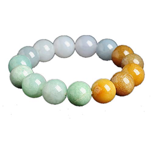 Jade de Birmanie bracelet perles de couleur authentique jonc homme femme de type A