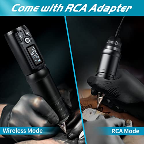 Wireless Tattoo Machine Pen Kit With Digital Lcd Display 1950Mah Recharge Battery Rotary Tattoo Gun Equipment For Skin Cartridges Pens Professional For Tattooing #TOP4