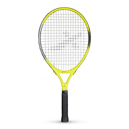 Image of Vector X VXT-1100 21 inch Aluminium Lawn Tennis Racquet for Adults & Kids, Lightweight, Durable & Beginner Tennis Racket Gear for Children, for Outdoor Game Play, Practice & Training (Black-Yellow)+Cover