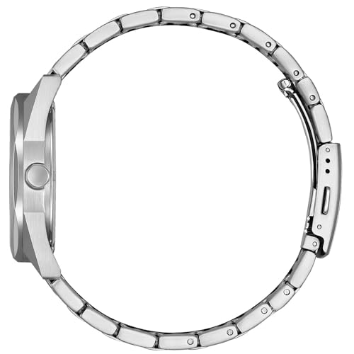 Citizen Stainless Steel Octangle Eco-Drive Blue Dial Unisex Analog Watch Bm7620-83L, Silver Band - Image 3