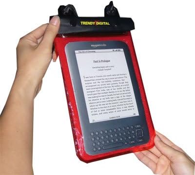 TrendyDigital WaterGuard Plus Waterproof Case with Padding for Kindle 3 (Third Generation Kindle, Kindle Wi-Fi, or Kindle 3G + Wi-Fi, 6" Display), and Kindle Fire Android Tablet (Red)