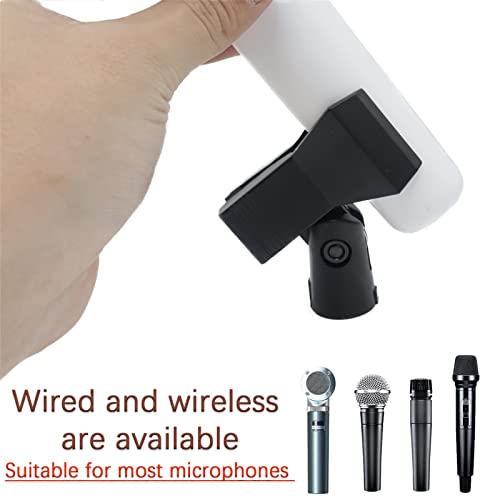 Cheerock 4Pcs Microphone Clips With 5/8 Inch Male To 3/8 Inch Mic Clip Adapter, Universal Mic Clip For Microphone Mount, 180° Front-To-Back Rotation Mic Holder Clamp For Mic Stand #TOP4