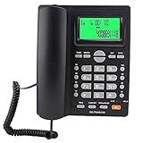 Kafuty-1 Schnurgebundenes Telefon mit Anrufer ID Anzeige, Familien- / Hotel- / Bürotelefon mit Klarer Ton, Pause/Hold Funktion, Schnellwahl, Wahlwiederholung.