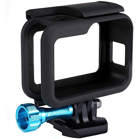 MiPremium Housing Frame Case for GoPro Hero 8 Black. Protective Shell Cage Mount Accessories Kit with Aluminium Screw & Quick Release Removable Buckle Socket Accessory for Hero8 (2018) Action Camera Cover
