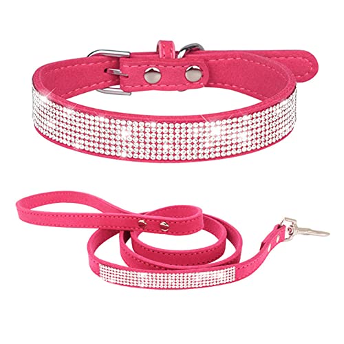 Collar de cachorro con perlas de estrás brillantes reflectantes de luz 2