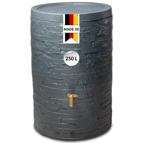 ARONDO Regenspeicher 250 Liter Graphite Grey, Regenfass