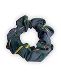 Plaid scrunchie, ClassExceed school uniform plaid, Back to school, handmade school uniform hair accessories (Green Navy Yellow red Plaid55)