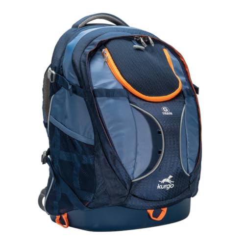 Kurgo G-Train Dog Carrier Backpack - Comfortable Travel Bag for Pets Up to 25 lbs - Waterproof Bottom - Multi-Compartment Pack - Dog Hiking Gear - Rugged Adventure Backpack - Navy Blue by Kurgo - Used condition - US$86.06