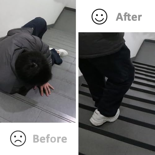 Treppenkantenprofil Selbstklebend, 4 Meter Treppenstufen Antirutsch, Flexible Winkelprofil Anti-Rutsch Treppenkante für Außen und Innenbereich