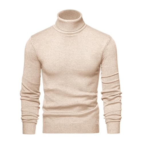Men's Sweater Korean Style High Neck Knit Pullover Slim Fit Casual Long Sleeve Top for Men3