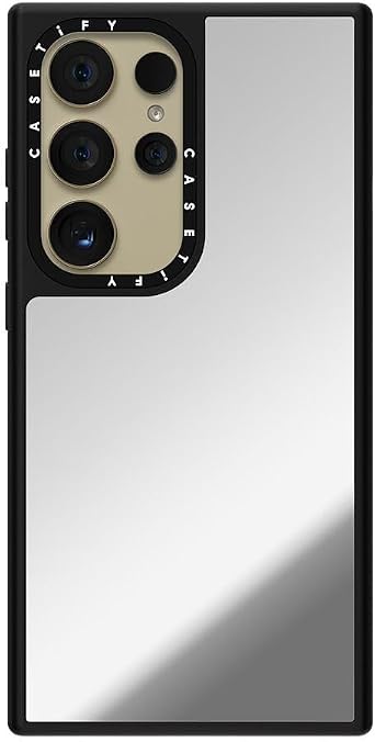 CASETiFY Mirror Galaxy S24 Ultra Case - Silver on Black