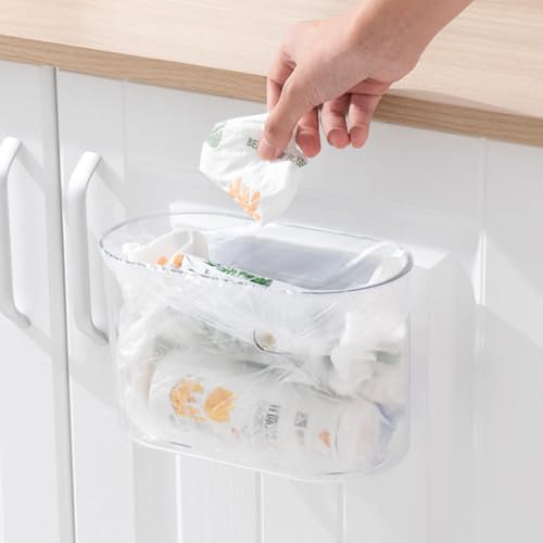 Caneca de basura colgante de pared pequeña transparente miniatura 5