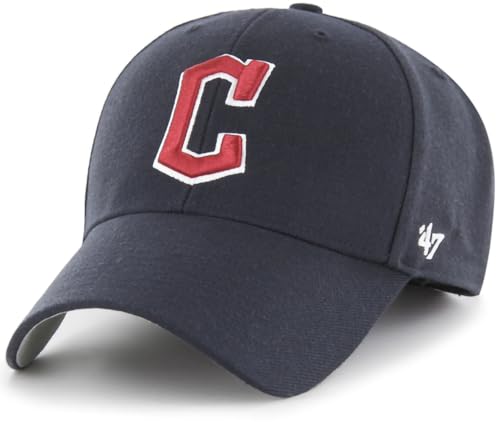 47 Marque MLB Team Color Primary Logo MVP Structure réglable Casquette de Baseball, Adulte Taille Unique, Cleveland Guardians, Taille Unique