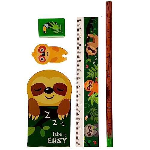 4er-Set Faultier-BAER-Briefpapier-Set