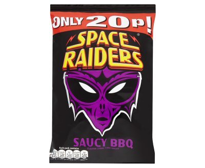 Space Raiders Saucy BBQ Flavour Cosmic Corn Snacks (22g x 40)