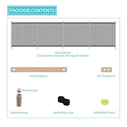Coarbor Removable Mesh Fence For Inground Above Ground Pools Safety Fencing Fence For Garden Backyard Poultry Dog Chicken 16’X6’ #TOP6