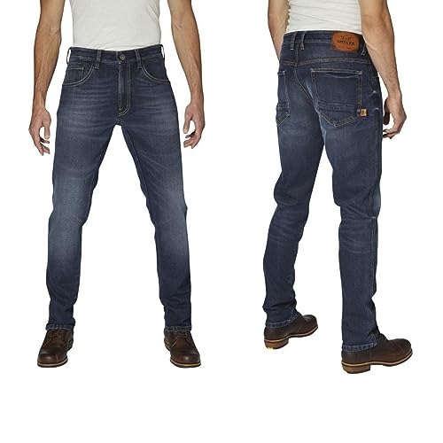 Rokker Rokkertech Tapered Slim Blue Vaqueros de Moto (Blue,30)