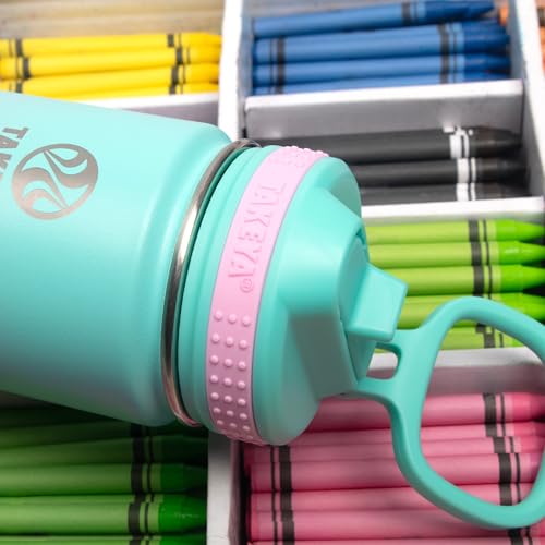 Image of Takeya 18 oz Actives Stainless Steel Water Bottle with Straw Lid - Leakproof, Double-Wall Insulated, Keeps Drinks Cold 24 hrs /Hot 12 hrs, BPA-Free, Powder-Coated, Gym & Travel, Ombre Dream