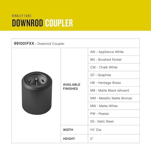 Image of Hinkley Downrod Coupler, Matte Black