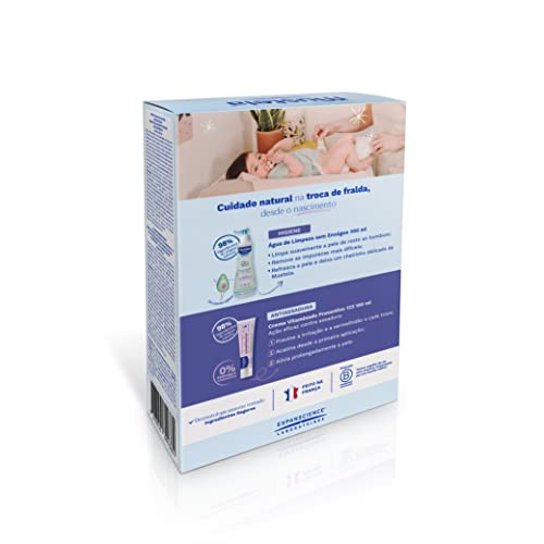 Kit Troca de Fralda Mustela: Creme Preventivo de Assaduras 100 ml e Água de Limpeza sem enxágue 300