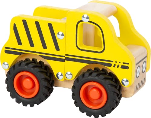 small foot Baufahrzeug aus Holz, mit Ladefläche und gummierten Rädern, für Kinder ab 18 Monaten, 11096