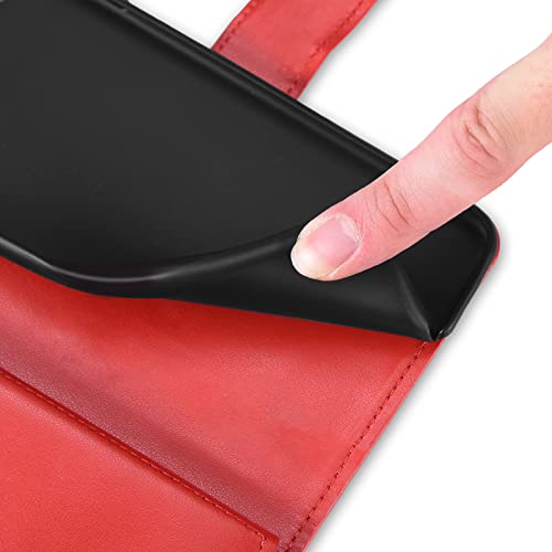 Asuwish Compatible With Lg Velvet 5G/Lgvelvet Verizon G5 Uw T-Mobile 2020 Wallet Case And Tempered Glass Screen Protector Flip Credit Card Holder Cell Phone Cover For Lm G900Um 4G Tmobile Women Red #TOP6