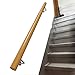 Produktbild Rff Hölzerne Handlauf, Buche, 30 cm, 50 cm, 80cm, 100 cm, 120 cm, Wandhalterung, Mit Stecker, Rustikal 5 cm Durchmesser, Natürliches Geländer (Size : 30cm)