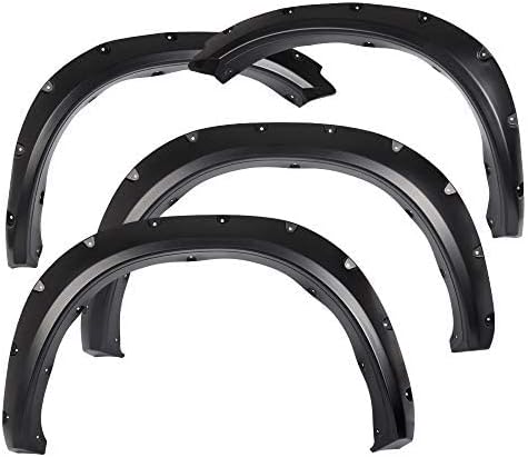 GRAND ORANGE Fender Flares Compatible with 2009-2018 Dodge Ram 1500 /Fit for 2019-2022 Ram 1500 Classic (Excludes R/T & Rebel) Smooth Pocket Rivet Style Wheel Cover Accessories