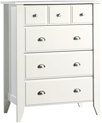 Sauder Shoal Creek 4-Drawer Dresser, Soft White finish