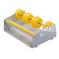 TE-Office Stahl Etikettenspender Etiketten Abroller Haftetiketten Tischgerät Wandgerät manuell 315 mm Rollenbreite grau