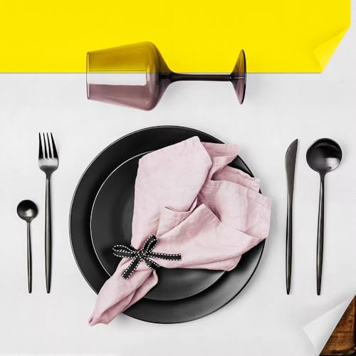Nappe jetable en intissé jaune anti déchirure pour table de fête - 6